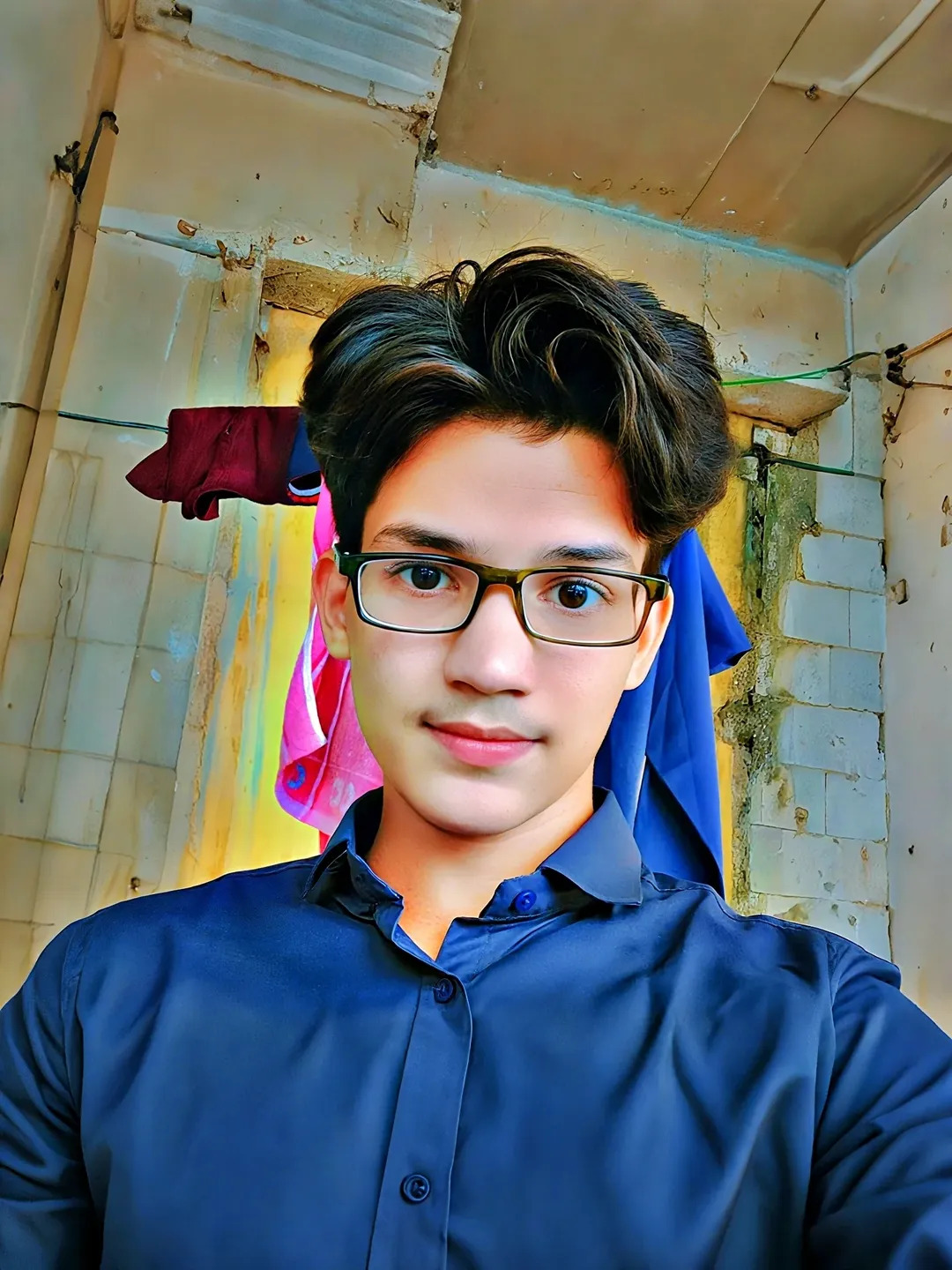 View of the college campus buildings